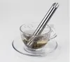 Gratis frakt - 200PC / partier - lätt Njut "Tea Time" 304 Rostfritt Stål Tea Infuser Herbal Tea Infuser Tea Teer Tube Bar