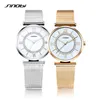 Sinobi Super Slim Gold Siatki Zegarek Ze Stali Nierdzewnej Kobiety Top Marka Casual Zegar Kobieta Wrist Watch Lady Relogio Feminino