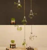 8 * 14cm klara blomkrukor plantor heminredning glas vaser hängande glödlampa vas dekorativa design blomma vaser bröllop dekorativa vas