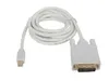 50st Mini DP till DVI-kabel Thunderbolt Mini Display Port till DVI Male Converter Cable 1,8m / 6FT för Mac Book Pro Air med PE-väska