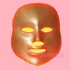 LED FACIAL MASK PDT Mask Photon Therapy Mask 3 Färger Röd Blå Grön För Acne Avlägsnande Hudföryngring Pigmentering Korrigering Gyllene Färg