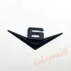 Universal 3D Chrome Metal V6 V 6 Logo Emblem Badge Decal Sticker Accessori per veicoli per auto Trim Black Style