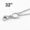 Wholesale-Free shipping 32 inches Stainless Steel 80cm SILVER CUSTOM Rolo Chain FLoating Locket Chain Necklace Chain