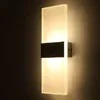 2016 Nowy Prawdziwy Abajur Crystal Wall Lampa Hurtownie-Akrylowa 12 W LED Światło Światło W górę Down Schody Wózek łóżkowy Sypialnia Reading Ganek Dekoracja