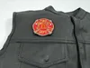 Patch del vigilo del fuoco di vendita a caldo con cappello duro e ascetti di ricamo da 3,5 pollici su patch di abbigliamento anteriore Applique Spedizione gratuita