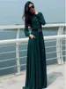 Sukienki codzienne hurtowo-2022 Przyjazd Kaftan Abaya Islamski muzułmański damski damski długi rękaw vintage maxi sukienka dla kobiet moda