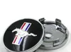4 stks/partij ZWART RUNNING PAARD 60 MM AUTO WIEL Hub Center LOGO Caps ABS embleem badge Past voor FORD Mustang