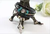 Multilayer Wrap Genuine Leather Bracelets Bangles Strand Beads Charms Bracelets Women Bracelets Gifts Leaf Drops Black