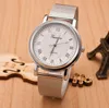 Fashion Geneva Watches Golden mesh belt Watch For Women men Dress Clock Roman Numerals Dial MeshSteel Band Ladies Wristwatches