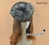 Usine Vente Fascinator Chapeaux Accessoires De Cheveux À La Main Multi Couleurs Plume Fleur Chapeaux De Mariage Avec Voile De Visage Cage À Oiseaux Pour Les Mariées Dropship