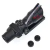 Mira de ponto vermelho com fonte de fibra tática ACOG 1x32 com mira de rifle de fibra vermelha real Black9479469