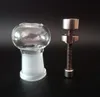 18.8MM Glass Dome Glass Adapter GR2 Titan Nail One Hela uppsättning för ångglasbubblor Vattenrör Glasbonar