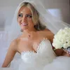 Vintage Strapless Princess Beaded Lace Ball Gown Wedding Dress Bridal Dresses Tulle Robe de Marove Gratis frakt