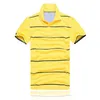 NOWOŚĆ Modne polo w paski Męskie koszulki z krótkim rękawem Topy Bawełniane polo sportowe Krótki rękaw Letnia koszulka polo na co dzień bezpłatna dostawa