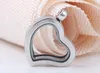 Wholesale 10PCS/lot 5Colors Plain Heart Glass Floating Locket Pendant For Necklace Chain Making