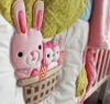 7st Baby sängkläder Ställ Broderi 3D Hot Air Balloon Rabbit Fox Owl Baby Crib Bedding Set Bedskirt Quilt Bumper Crib Bedding Set