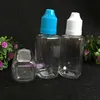 1500PCS / لوط 30ML PET ساحة زجاجة لEjuice E-سائلة شفافة من البلاستيك زجاجة 1OZ العين بالقطارة مع يفتحها الاطفال كاب دي إتش إل الحرة الشحن