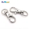 100st Lot Matel Snap Hooks Rotary Swivel för ryggsäck Webbing 8 9mm-25 4mm Nickel Plated Lobster Clasps268h