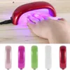 Lâmpada led portátil para secar unhas, mini lâmpada em formato de arco-íris 9w, cura para esmalte em gel uv, funciona 7613458