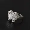 Gratis frakt Ny 925 Sterling Silver Fashion Jewelry Butterfly With Crystal Ring Hot Sell Girl Gift 1481