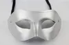 10pcs Gümüş Altın Beyaz Siyah Adam Yarı Yüz Arkacı Antik Klasik Erkekler Mask Mask Masquerade Venedik Kostüm Parti Maskeleri5704281