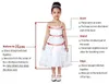 Bianco / Avorio Maniche lunghe Alto Basso con perline lunghe Perle perline Flower Girl Dress For Wedding abito per bambini