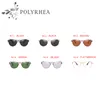 Hochwertige runde Sonnenbrille, modisch, polarisiert, Metallrahmen, Damen-Markendesigner, Original-UV-Schutz-Sonnenbrille mit Box
