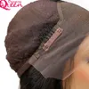 Parrucca anteriore in pizzo dritto crespo 13x4 con capelli per bambini Parrucche per capelli umani vergini Yaki Linea sottile pre-pizzicata per donne nere