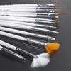 Set da 15 pezzi Decorazioni per unghie Set di pennelli Strumenti Penna per pittura professionale per punte di unghie finte Smalto per unghie UV