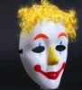 Dance Party Cos Clown Mask Dla Dzieci Dzieci Hallowmas Maska Wenecka Masquerade Full Face Maski z Wig Hairpiece Uroczysty Wydarzenie Dostaw prezent