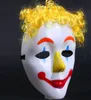 Dance Party Cos Clown Mask Kids Barn Hallowmas Venetian Mask Masquerade Full Face Masker med Wig Hairpiece Festlig Event Leveries Present