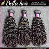 Bella Hairﾮ 100% Human Hair Extensions 3 stks/partij Remy Virgin Braziliaanse HairBundles Onverwerkte Dyeable Bleachable