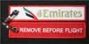 طيران الإمارات إزالة قبل الرحلة سلسلة المفاتيح مفتاح الطيار الأمتعة العلامات 13x2.8cm 100pcs الكثير