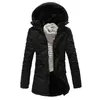 Fall-New Winter Men Long Hooded Parkas Down Jacket Coats Mens Tjockning Termal Parkas Coat Mens Cotton Parkas Overcoat