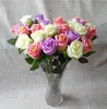 Färska rosen Artificial Flowers Real Touch Rose Flowers Home Decorations for Wedding Party eller Birthday HJIA1254407184