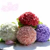 2018 Beautiful Wedding Bridal Bouquet Wedding Decoration Bridesmaid Flower Pearls with Silk Rose Purle Ivory Pink and Red 18 piece7969469