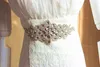 2016 Ny ankomst Organza Ribbon Handgjorda kristaller Rhinestone Bridal Belt Wedding Dress Sash Real POS5332009