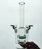 Twin joints glazen bong Waterpijpen waterpijp honingraat percolator bongs bubbler dubbele 14mm joint dil rigs pijpen