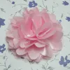 20pcs Girl Boutique mini 2 pouces fleurs de soie bande de cheveux collée fleur de cheveux en maille de satin avec bandeaux scintillants maigres irisés 18 couleurs SG8517