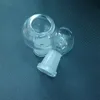 Narguilés dôme en verre transparent 14,5 mm 18,8 mm wapter tuyau bong mâle jiont prix Fabricant