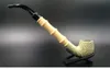 Green ebony cigarette holder pipe tobacco curved shank by hand fighting, wholesale glass bong, glass hookah accessories, color random delive