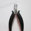 steel extension pliers/Flat-Shape Black handle pliers/hair extension pliers loop U type plier