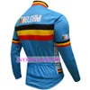 2016 Jazda na rowerze Jersey Belgia Z Długim Rękawem Odzież Rower Odzież Nosić Jazda MTB Road Ropa Ciclismo Nowgonow Mężczyźni Pełna Zip Road Mountain Summer