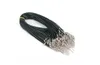 100pcs 2mm black PU leather cord metal lobster clasp necklace cord For DIY Craft Jewelry 18 287S