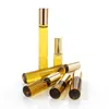 Draagbare 10ml Mini Roll op Bril Flessen Geur Perfume Amber Bruin Dikke Glas Essentiële Olie Bottle Steel Metal Roller Ball B813