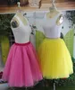 Real Image Knee Length Skirts Young Ladies Women Bust Skirts Adult Tutu Tulle Skirt A Line Ruffles Skirt Party Cocktail Dresses Summer