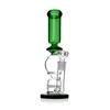 Recycler Honeycomb Perc Glass Bong: Colored Design with Bowl Included