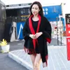 2017 Winter Women's Wof's Warm Artificial Cashmere Poncho Poncho avec une manche Batwing Solide Tricoted Oversize Shawl Cardigans22S