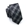 Silk Mens Tie مجموعة Hanky ​​Cufflinks مجموعة للرجال Black Plaid Jacquard المنسوجة الأعمال الرسمية الاجتماعية N1017648803