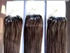 Lummy Silicone Micro Rings Loop Hair Extensions 16quot24quot Indian Remy Human Hair 1gs 100Spack Silk Straight3046788